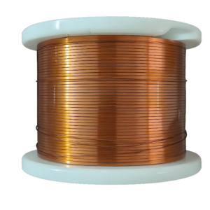 220℃ flat enameled copper wire with super thin customiized size by zhengzhou tasuu windingwire industry co.,ltd