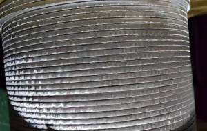 Copper wire (round or rectangular) with insulation made of glass filaments with adhesive and impregnation using silicone varnish