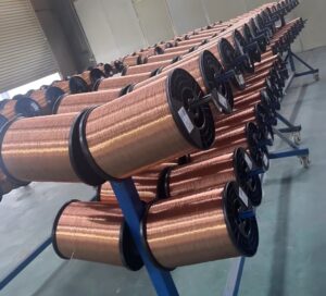 Class 155 0.12-0.17mm Enameled Aluminium Wire with super thin diameter for coils zhengzhou tasuu windingwire industry co.,ltd workshop of enameled wire