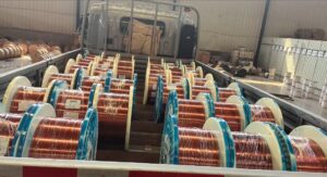 China Flat ecca wire(40%copper) for producing transformers zhenghou tasuu windingwire industry co.,ltd workshop